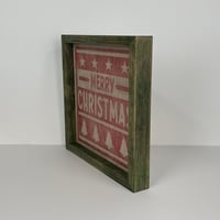 Image 2 of  Wooden Merry Christmas Sign