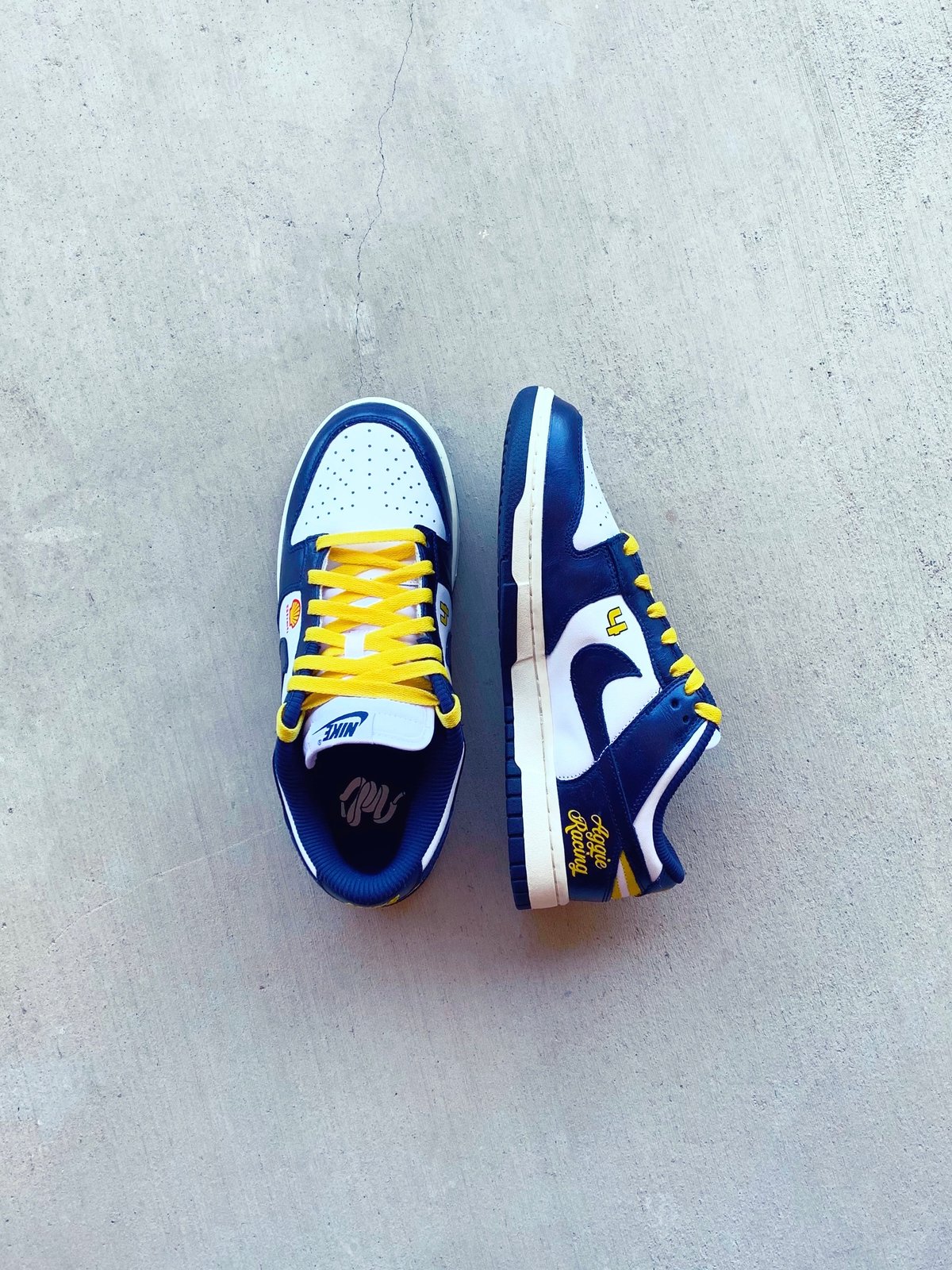 Image of Nike Dunk Low Aggie Racing-Navy/White