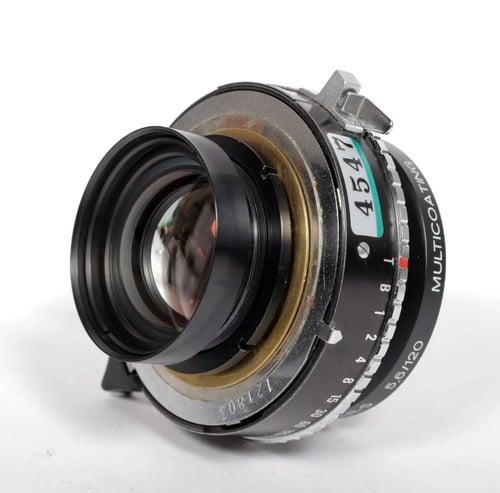 Image of Schneider Symmar S 120mm F5.6 lens in Copal #0 shutter #4547 (700) 