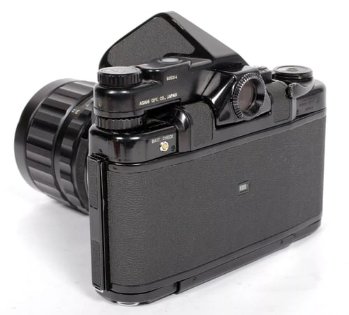 Image of Pentax 67 6X7 camera with TTL metering prism and SMC 75mm F4.5 lens #4554