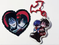 Image of KUROSHITSUJI black butler acrylic charm and sticker