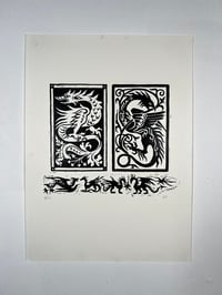 Image 3 of Dragon Diptych Linocut