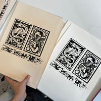 Image 1 of Dragon Diptych Linocut