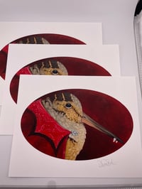 Image 2 of Vampire Woodcock Print