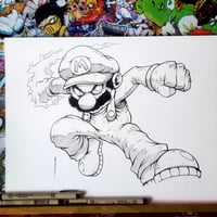 MEGA MARIO ORIGINAL ART SIGNED