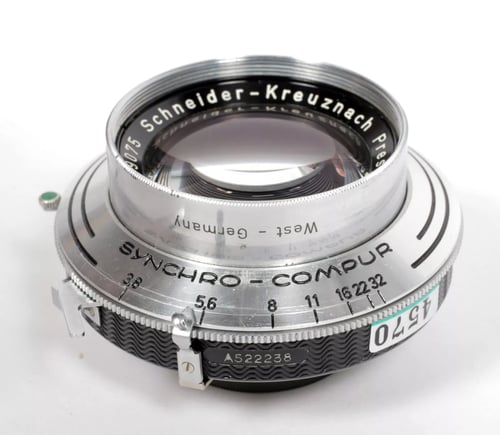 Image of Schneider Press Xenar 135mm F3.8 lens in Compur #1 shutter COATED #4570