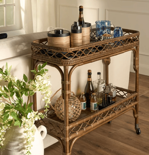 Image of Rattan Bar Cart