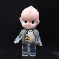 Image 2 of 4.5" Large Orange Glow in the Dark Halloween Special Trick or Treat Ghost Double Cast Resin Figure