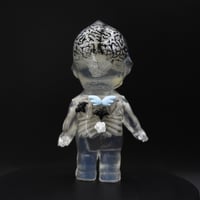 Image 4 of 4.5" Large Glow in the Dark Brain Human Skeleton Halloween Special Double Cast Resin Figure