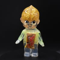 Image 2 of 4.5" Large Twix Candy Brain and Glow in the Dark Skeleton Halloween Special Double Cast Resin Figure