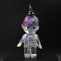 Image 2 of 4.5'' Large Witches Grimore Glow in the Dark Skeleton Halloween Special Double Cast Resin Figure