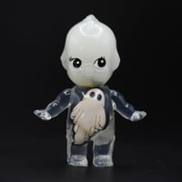 Image 2 of Glow in the Dark Skeleton Ghost Halloween Special Kilos Kewties 3 inch Double Cast Resin Figure