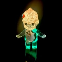 Image 3 of Floral Ghost Brain & Glow in the Dark Skeleton Halloween Special 3 inch Kilos Kewtie Resin Figure