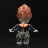 Image 4 of Glow in the Dark Brain Pumpkin Skeleton 3 inch Kilos Kewtie Halloween Special Resin Figure