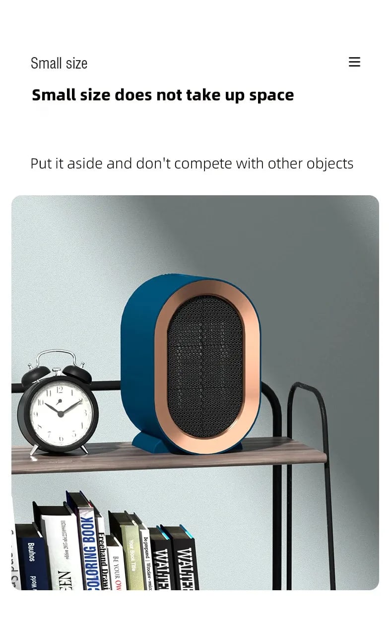 MSL 1200W Electric Heater Portable Desktop Fan Heater