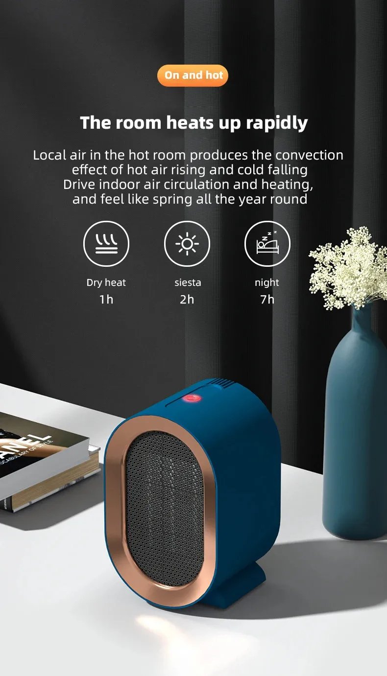 MSL 1200W Electric Heater Portable Desktop Fan Heater