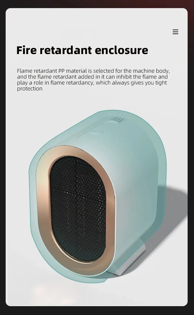 MSL 1200W Electric Heater Portable Desktop Fan Heater