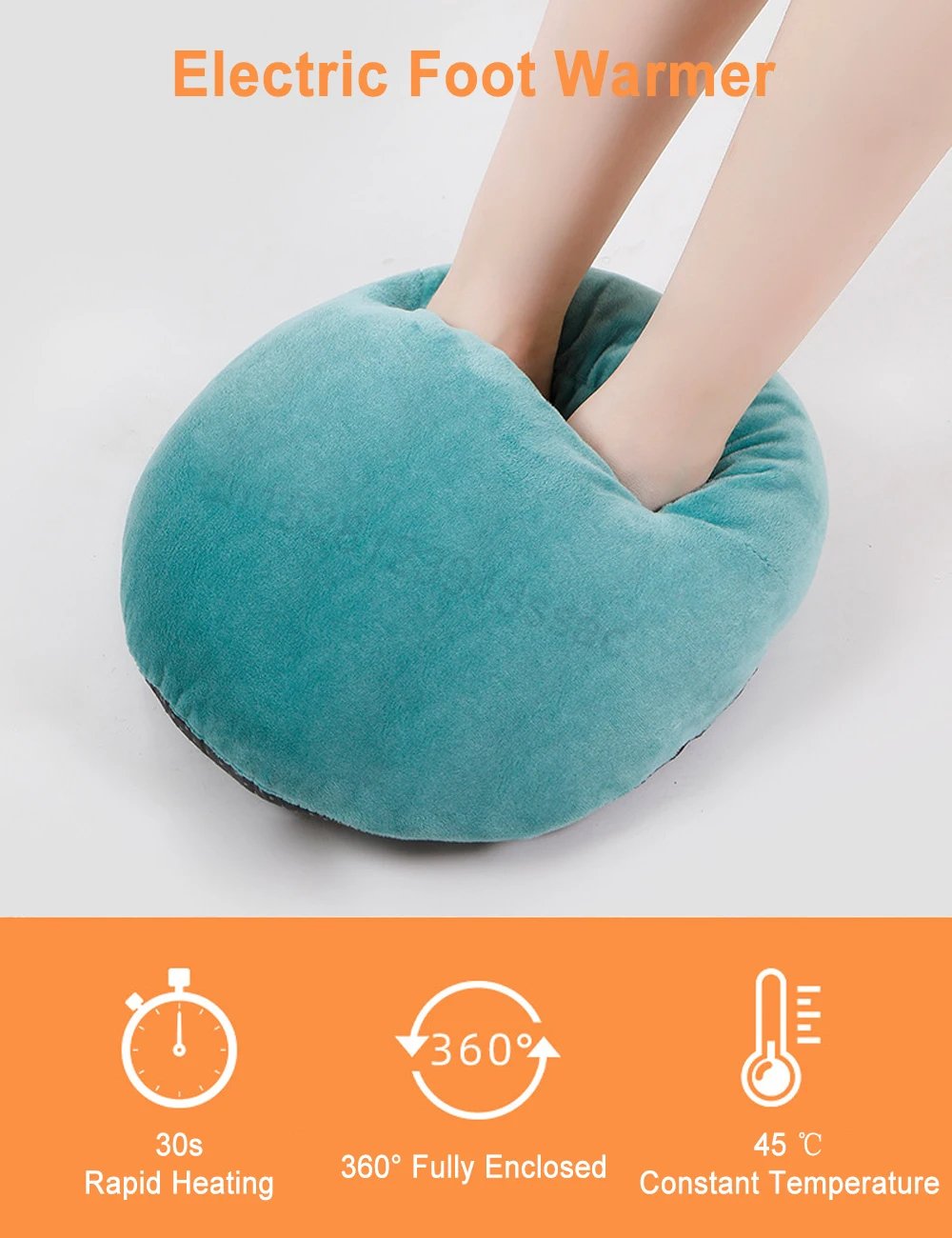 MSL Electric Foot Heater USB Foot Heating Pad with Wearable Foot Warmer