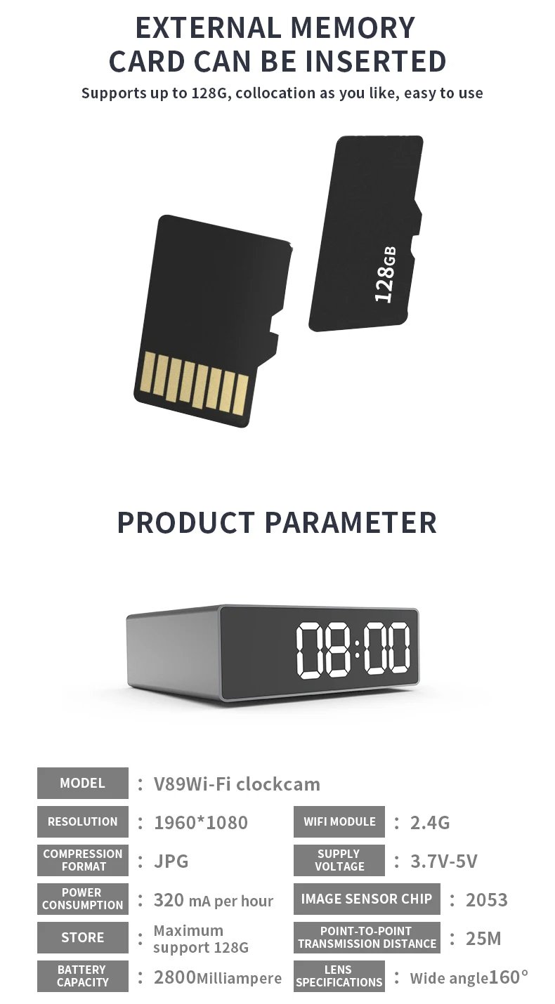MSL 4K Ultra HD WIFI Camera with 128G Card