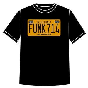 Image of FUNK714 ORANGE LICENSE PLATE