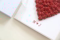 Image 2 of Personalised Monogram Initials Card for Wedding, Paper Anniversary, Engagement.