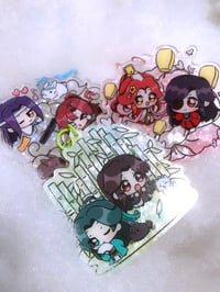 Image 2 of Special Acrylic Pearl Couple Charms 