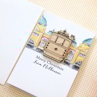 Image 1 of Merry Christmas from Melbourne. Melbourne Christmas Card. Melbourne Tram Cards.
