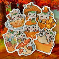 Image 1 of Cozy Pawtumn stickers set