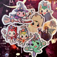 Image 1 of Pawsitively Spooky sticker set