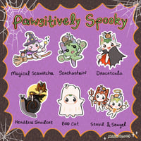 Image 2 of Pawsitively Spooky sticker set