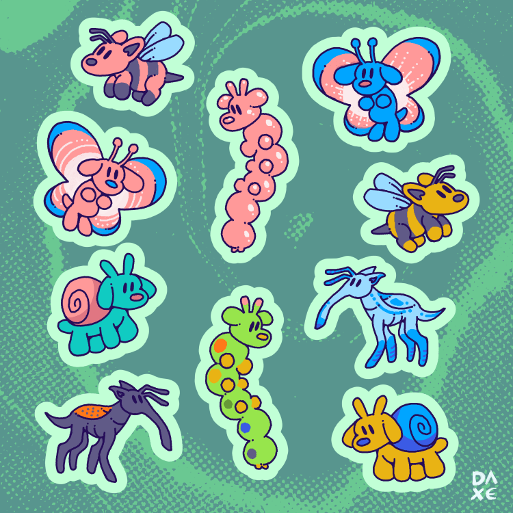 Bugdog sticker sheet