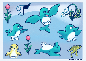 Finfin and friends sticker sheet