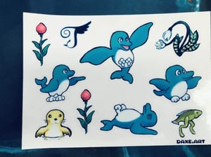 Finfin and friends sticker sheet