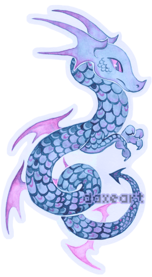 Blue dragon sticker