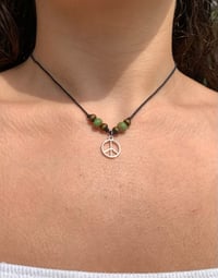 Image 1 of Peace sign necklace