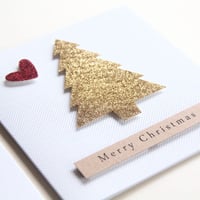 Image 1 of Handmade Merry Christmas Card. BULK PACK. Luxury Christmas Cards.