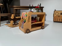 Image 1 of 1/6 scale dollhouse Movable cartoon storage trolley