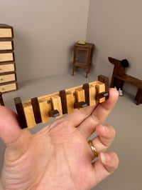 Image 6 of Miniature Wall-Mounted Coat Rack for dollhouse