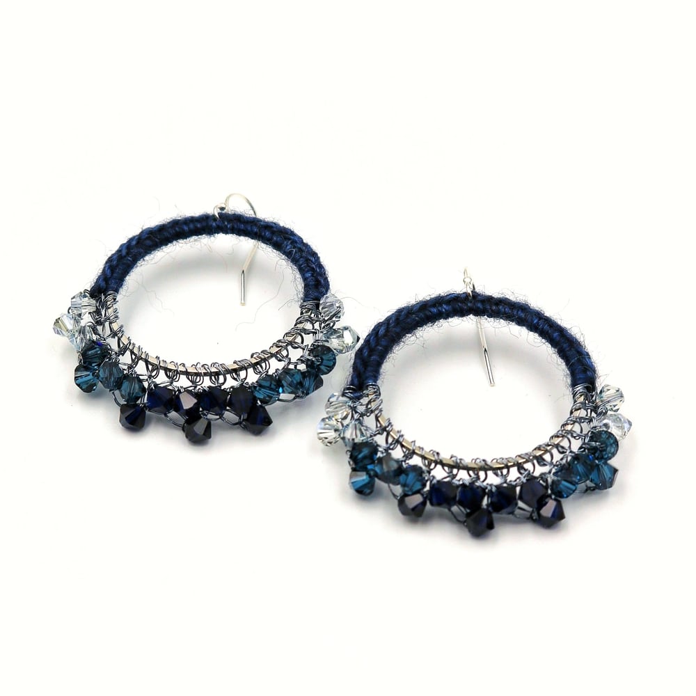 Image of AFFINITY Earrings - Midnight blue