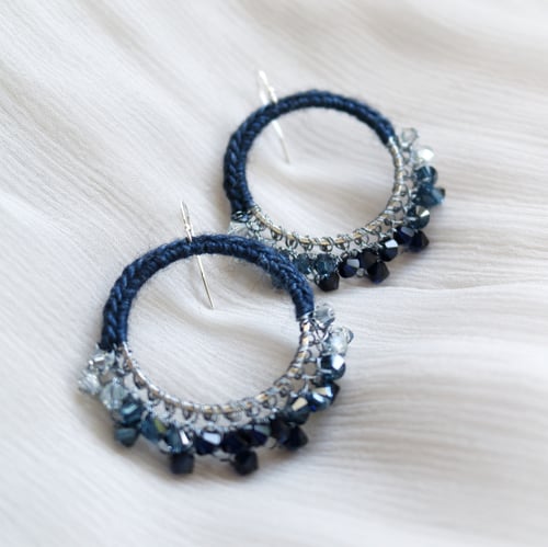 Image of AFFINITY Earrings - Midnight blue