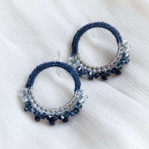 Image of AFFINITY Earrings - Midnight blue