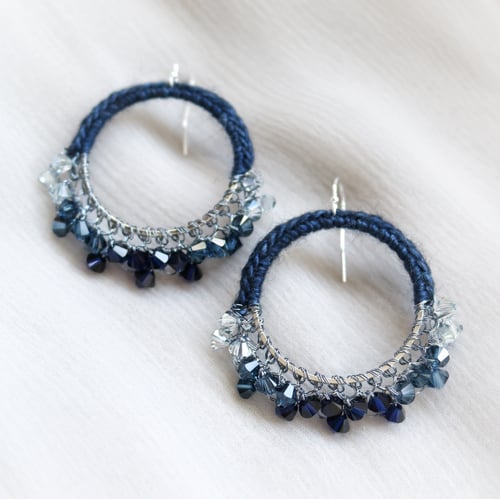 Image of AFFINITY Earrings - Midnight blue