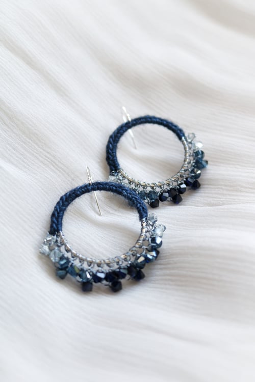 Image of AFFINITY Earrings - Midnight blue