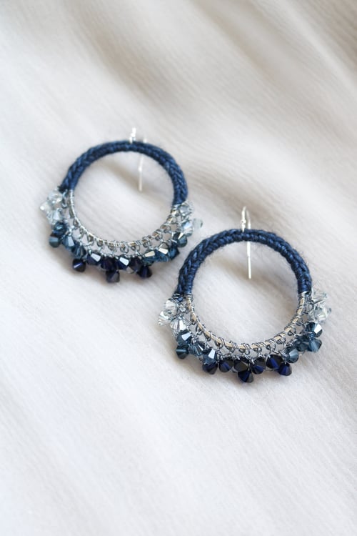 Image of AFFINITY Earrings - Midnight blue