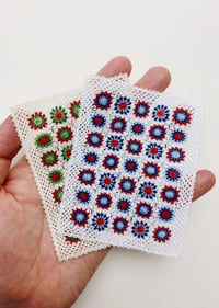 Image 1 of Christmas Granny Circles Lap Blanket in 1:12 scale