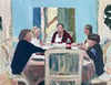 Family dinner original on canvas