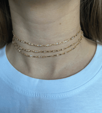 Image 3 of Choker Cristales Triple