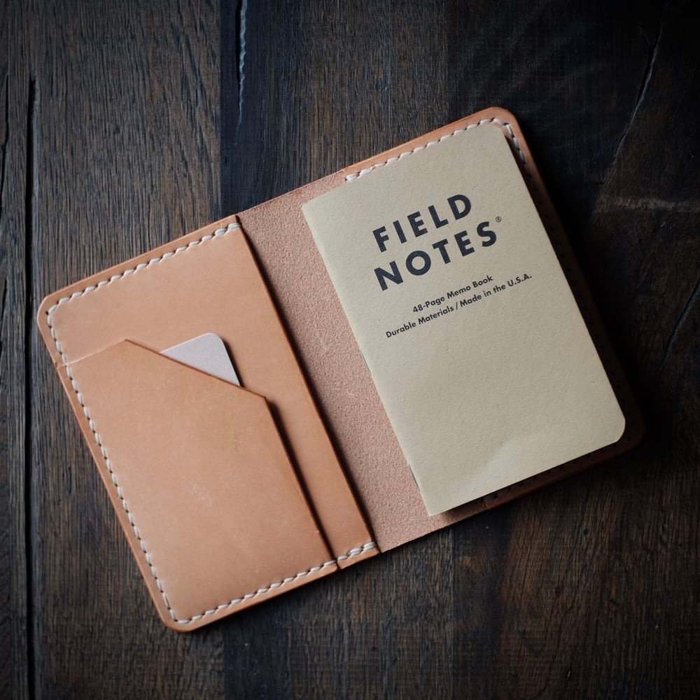 Image of Field Notes Cover + 3 original Field Notes plain paper memo books. (natural)