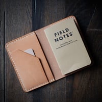 Image 1 of Field Notes Cover + 3 original Field Notes plain paper memo books. (natural)