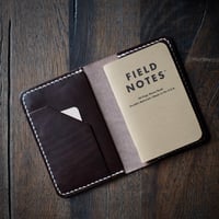 Image 1 of Field Notes Cover + 3 original Field Notes plain paper memo books. (dark brown)